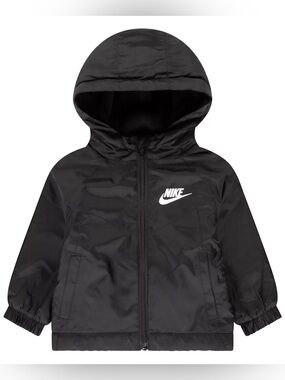 Toddler Nike Black Hooded Zip-Front Jacket